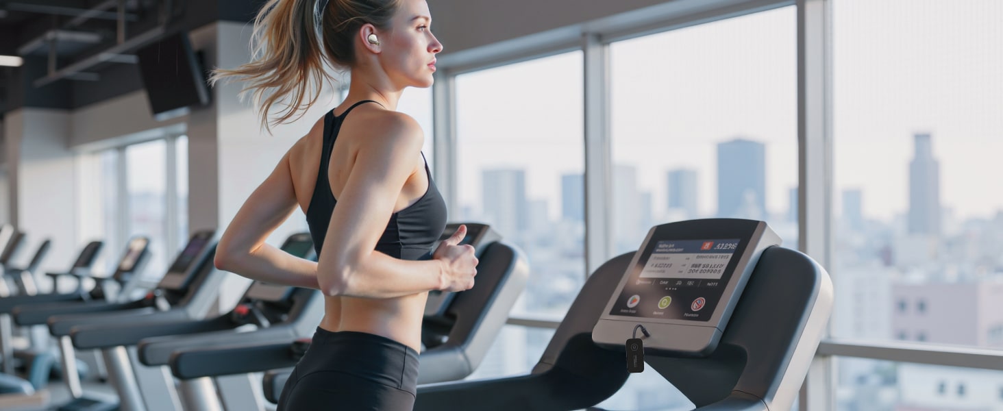 Wireless Bluetooth 6.0 Audio Adapter with Dual Headphone Support for Airplanes, TVs, Gaming, and Fitness Machines